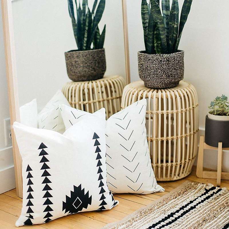Decorative Lumbar Throw Pillow Cover Only(12 Inch X 20 Inch)