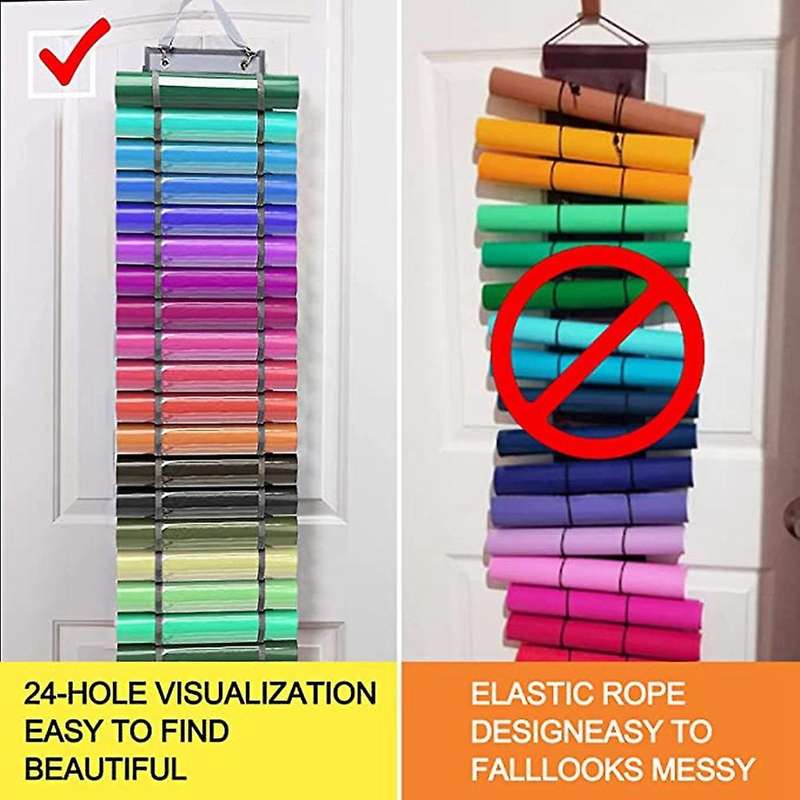 24 Hole Vinyl Roll Holder Organizers for Vinyl Sheets/design Drawings