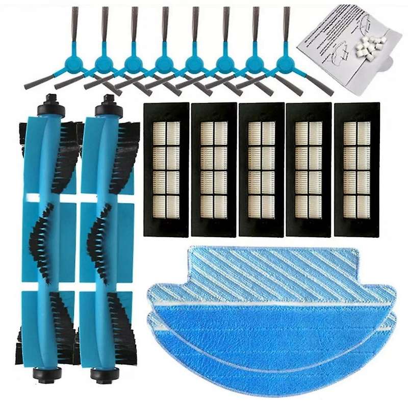 For Conga Robot 3090 Side Brush Filter Main Brush Mop Cloth(18pcs)