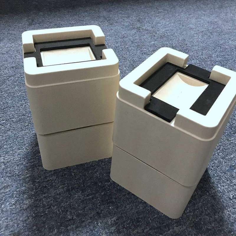 4 Pack 3 Inch Stackable Bed and Furniture Risers Square Anti Slip