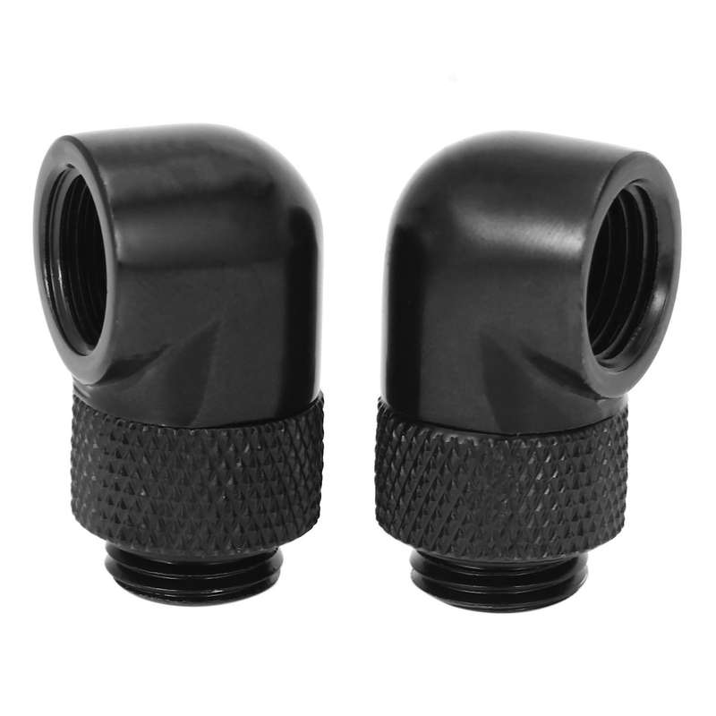 6pcs 4 Inch Compression 90 Degree Water Cooling Adaptors Connector