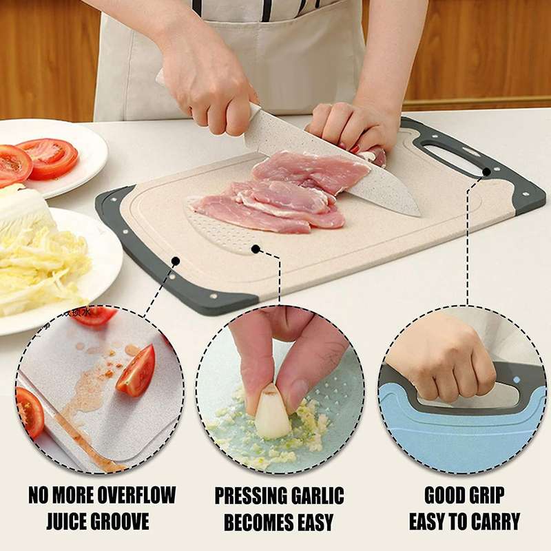 3 Pack Chopping Boards Set,kitchen Cutting Boards with Non-slip Feet