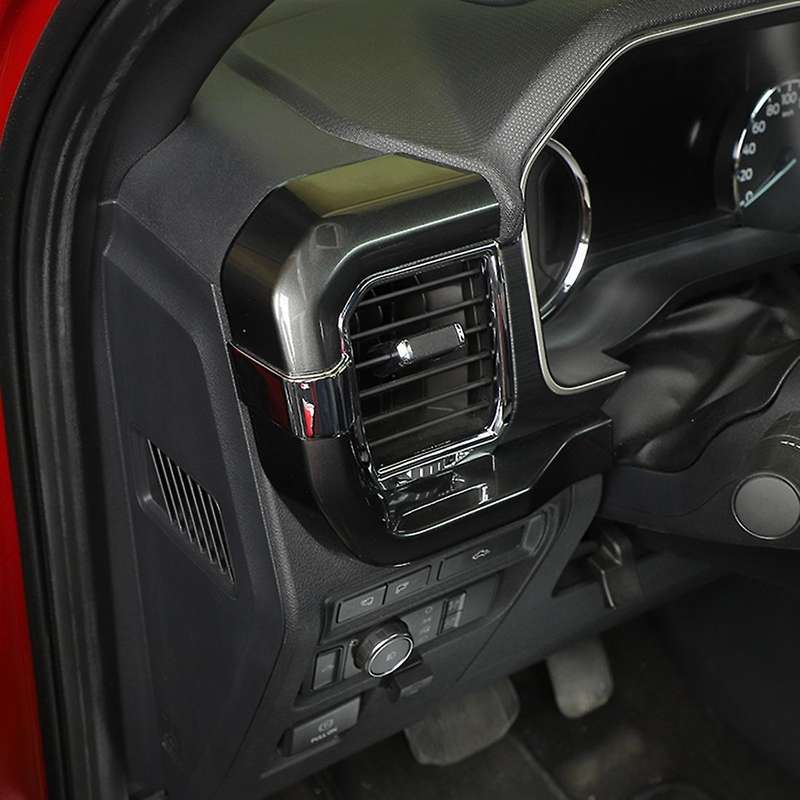 Center Air Cover Trim for Ford F150 2021 2022, Abs Silver