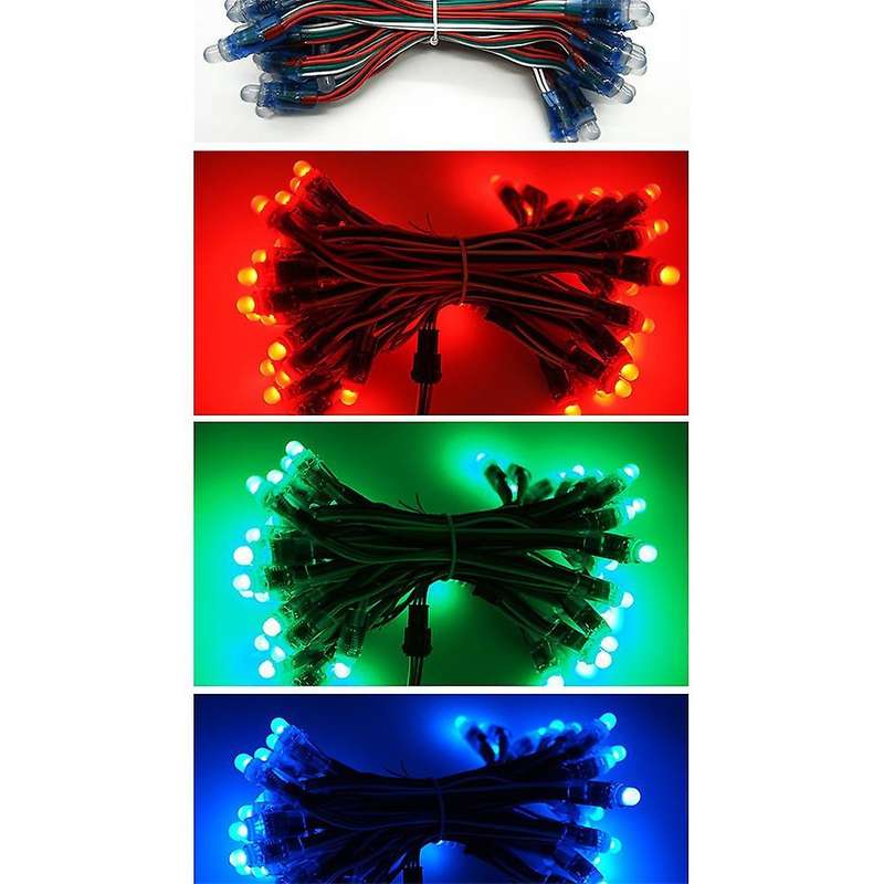 100pcs/lot 12mm Ws2811 2811 Ic Rgb Led Pixels String Light Dc 5v Ip68