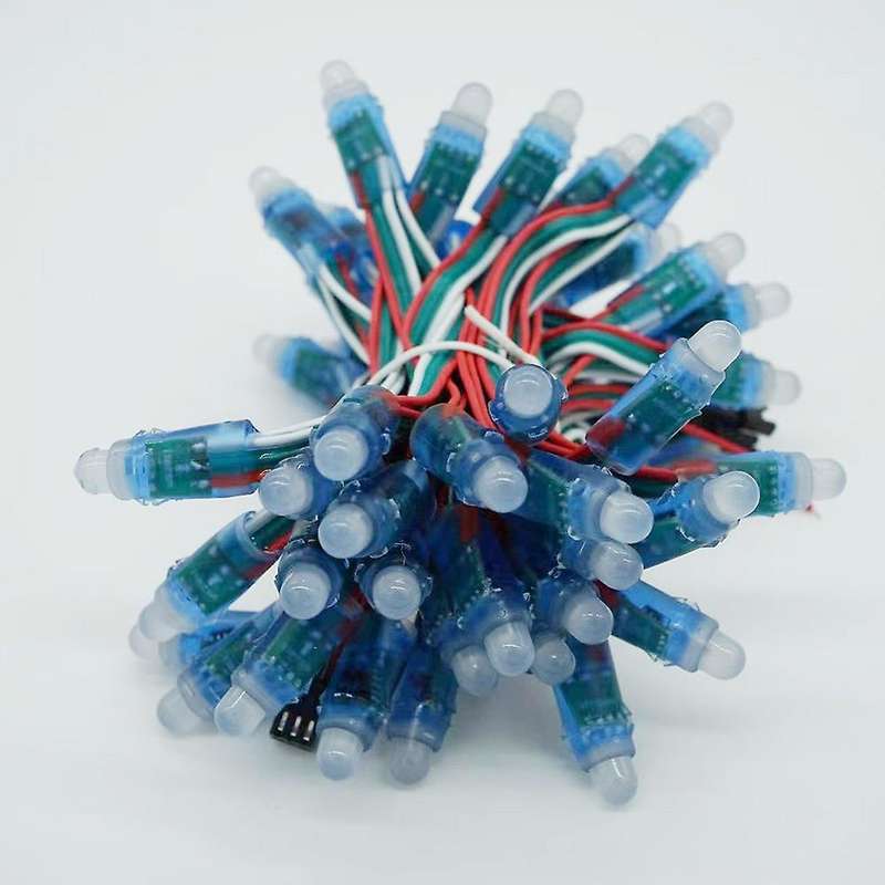 100pcs/lot 12mm Ws2811 2811 Ic Rgb Led Pixels String Light Dc 5v Ip68