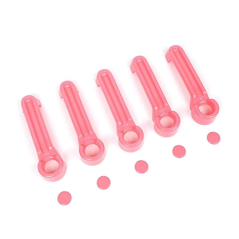 Door Handle Inserts Cover Kit for Jeep Wrangler Jk 2007-2017 , Pink