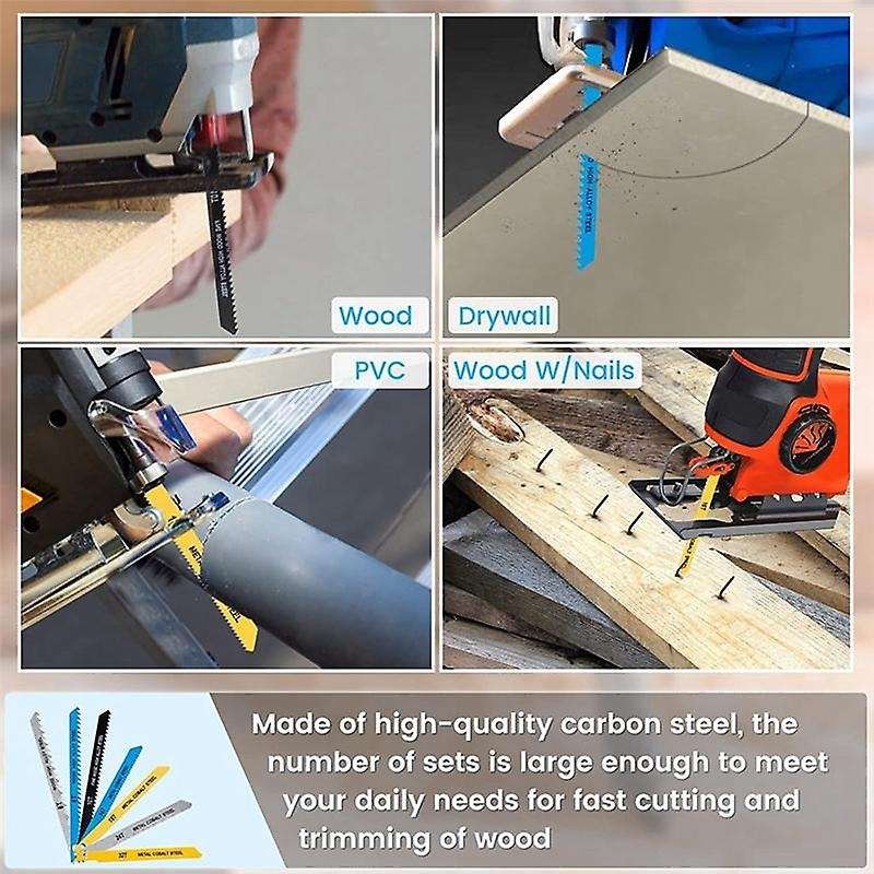 Jigsaw Blades 70pcs,6-32 Tpi Jig Saw Blades, Fit Most U Shank Jigsaws