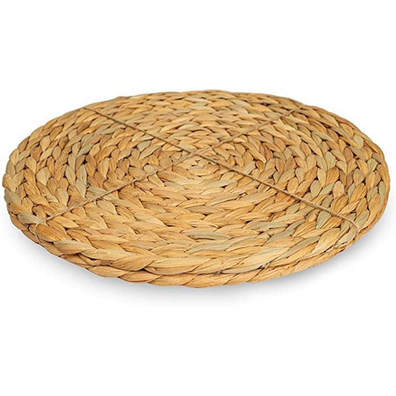 4 Pack Water Hyacinth Placemat,woven Wicker Table Place Mats,38cm
