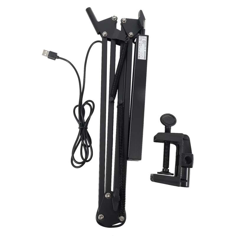 Long Arm Clip-on Lamp Adjustable Table Light Dimmer Led Table Lamp
