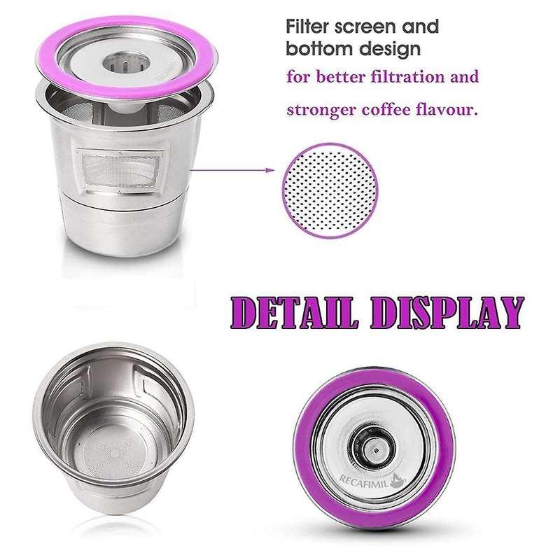 Recafimil Stainless Steel Coffee K Cup Filters for K-duo Keurig 2.0