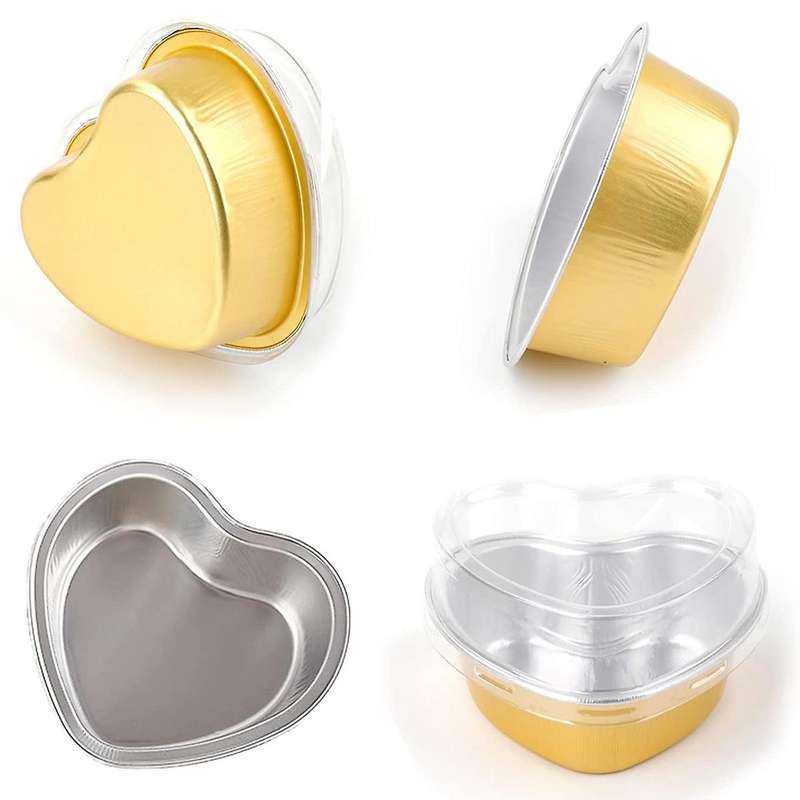 100pcs Muffin Cupcake Cups,heart-shaped Cups with Lid,for Birthday
