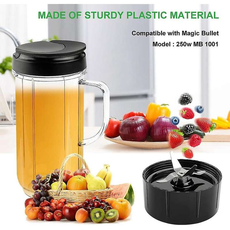 22 Oz Tall Blender Cups for Magicbullet Blenders 250w Mb1001