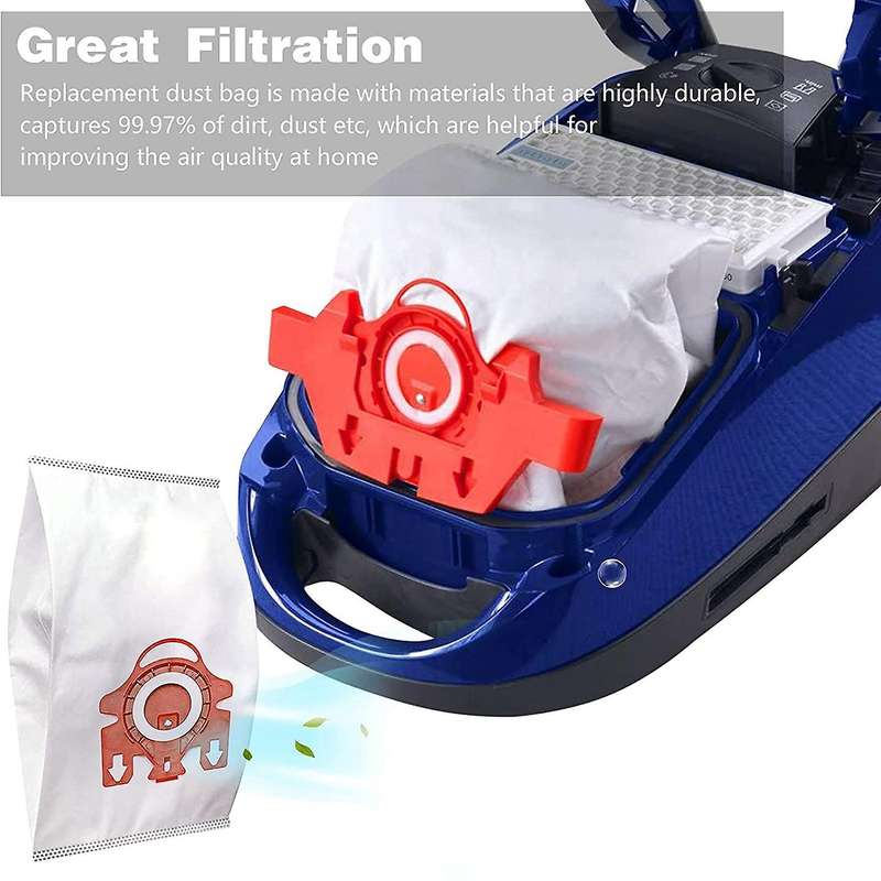 20 Pack 3d Airclean Bags Replacement for Miele Fjm Vacuum Bag