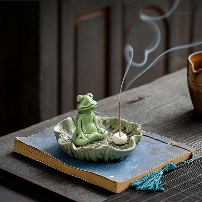 Creative Frog Insert Incense Tao Ceramic Holder Aromatherapy A