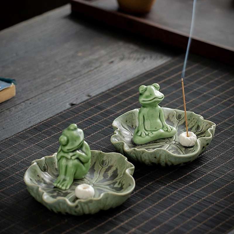 Creative Frog Insert Incense Tao Ceramic Holder Aromatherapy A