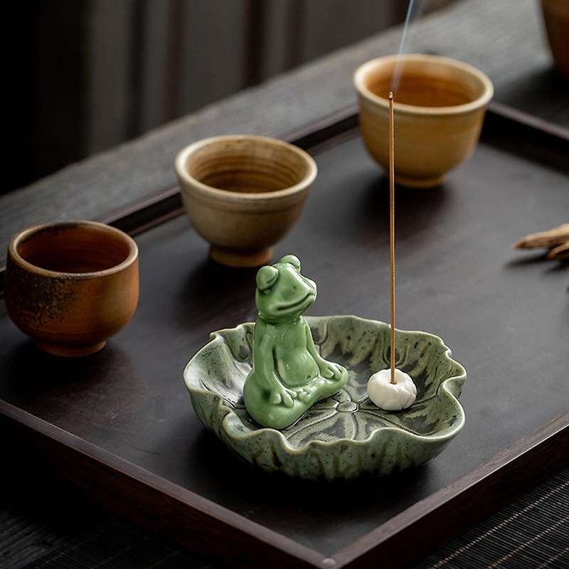 Creative Frog Insert Incense Tao Ceramic Holder Aromatherapy A