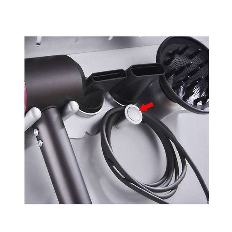 Hairdryer Shelf Silver Wall Mount Holder for Dyson Hair Dryer Drier