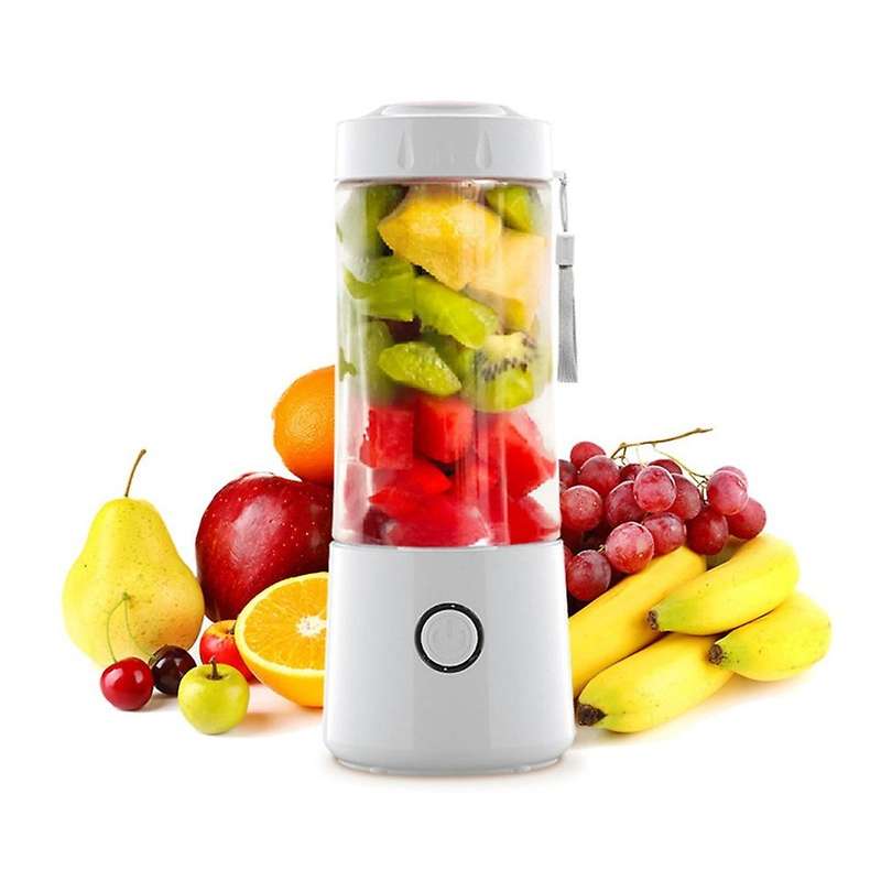 Portable Mixer Cup Fruit Juice Mixer Juicer Cup Food Processor(white)