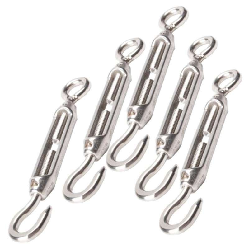 M4 Stainless Steel 304 Hook & Eye Turnbuckle Wire Rope Pack Of 16