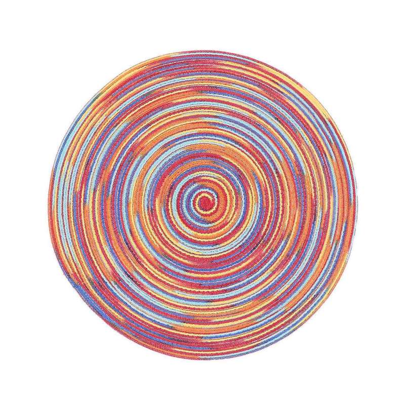 Braided Colorful Round Mats for Kitchen Dining Table Runner Set Of 12