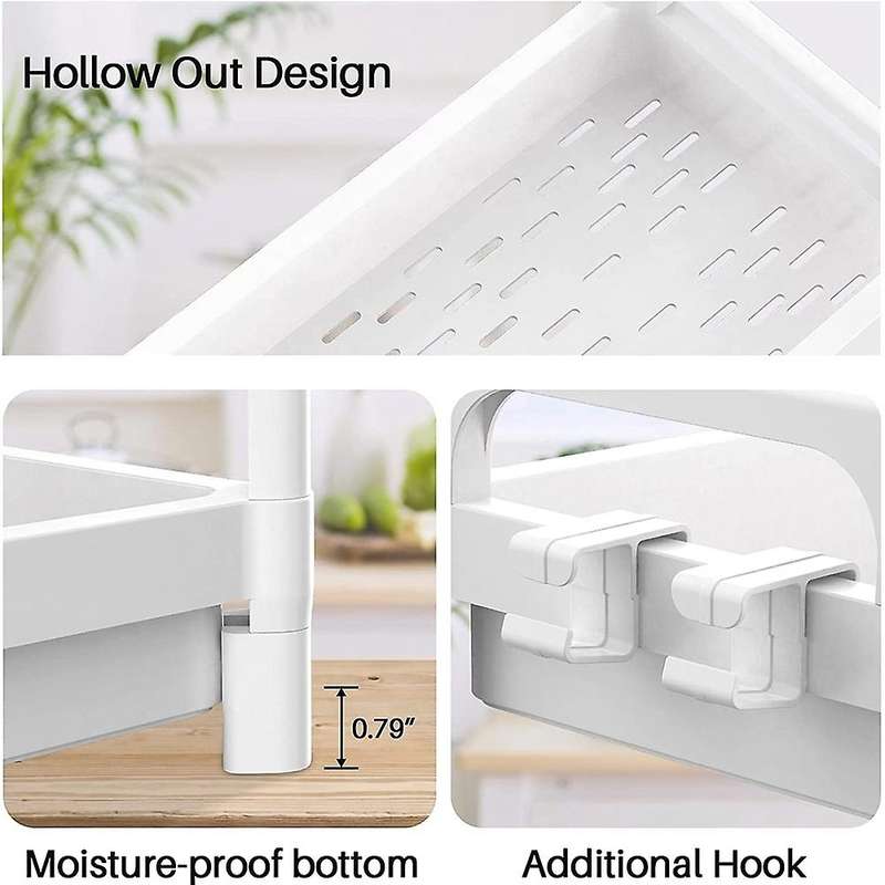 Under Sink Organizer, Standing Rack, Bath Collection Baskets Black