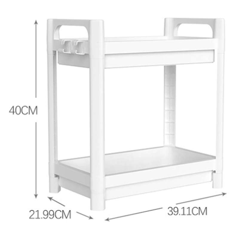 Under Sink Organizer, Standing Rack, Bath Collection Baskets Black