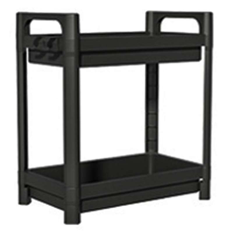 Under Sink Organizer, Standing Rack, Bath Collection Baskets Black