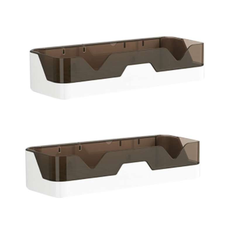 2-piece Set Of Non-drilled Shower Rack Wall-mounted Shower Amber Gold
