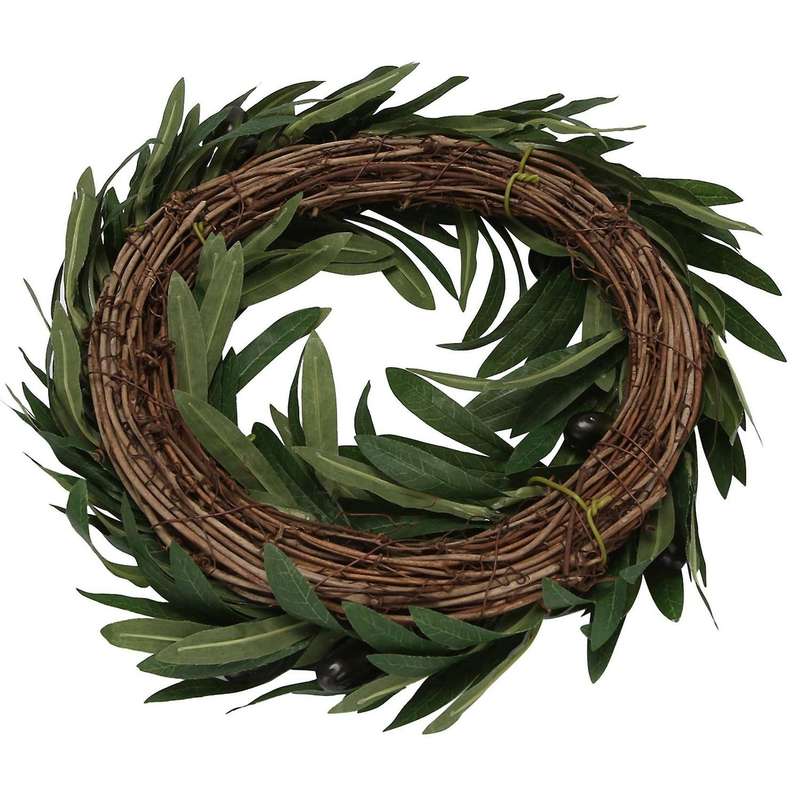 Olive Branch Wreath, 17 Inch for Front Door Or Indoor for All Seasons