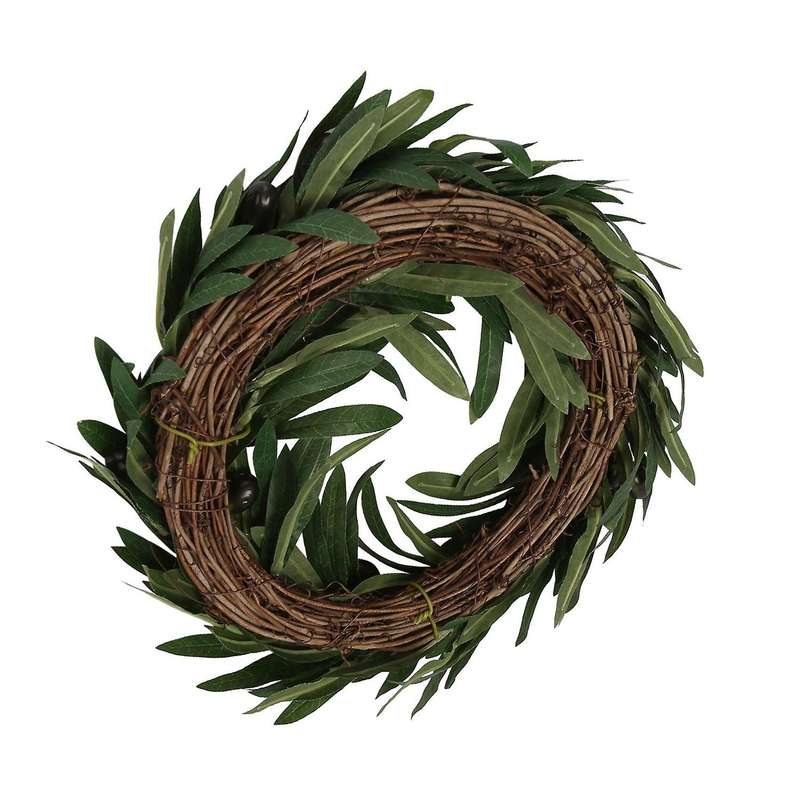 Olive Branch Wreath, 17 Inch for Front Door Or Indoor for All Seasons