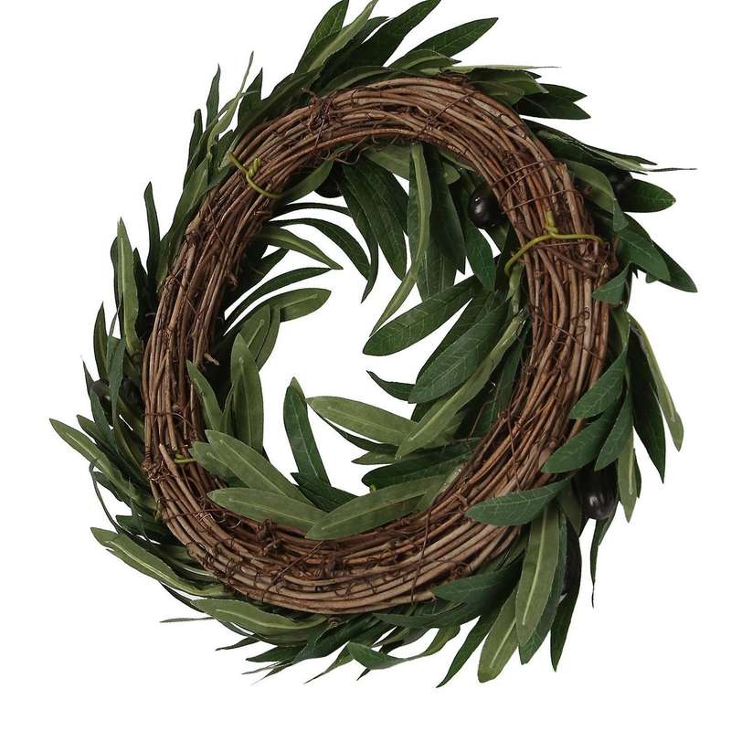 Olive Branch Wreath, 17 Inch for Front Door Or Indoor for All Seasons
