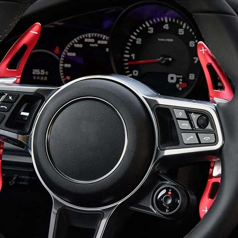 Car Steering Wheel Shift Paddle For-porsche Panamera Macan Red