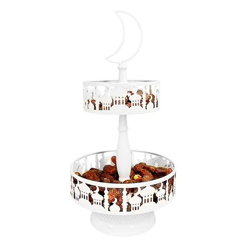 Ramadan Tray Eid Mubarak Plate Muslim Metal Tray Party C