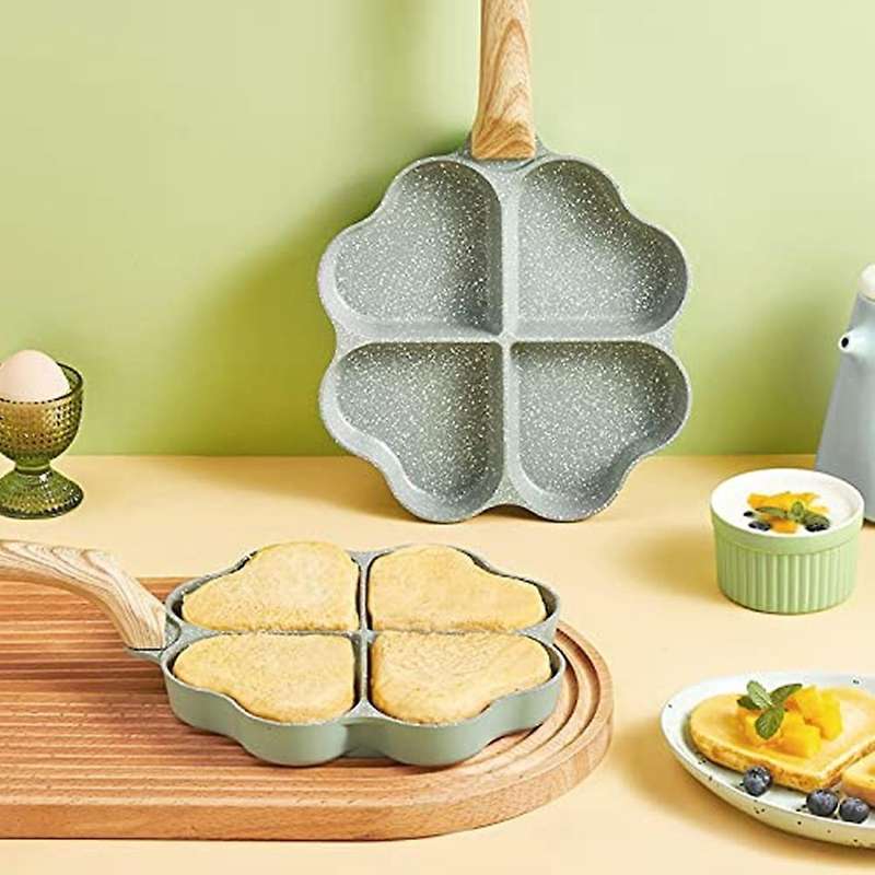 Nonstick Ceramic Egg Pan Mini Egg Poacher Aluminum Skillet Green