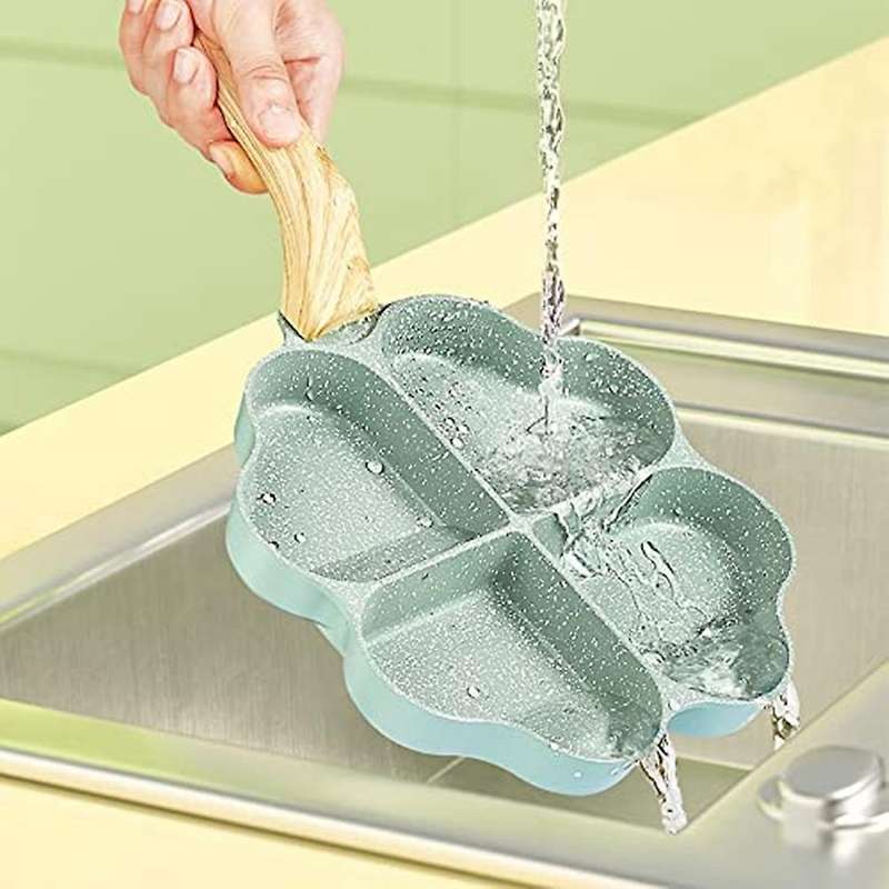 Nonstick Ceramic Egg Pan Mini Egg Poacher Aluminum Skillet Green