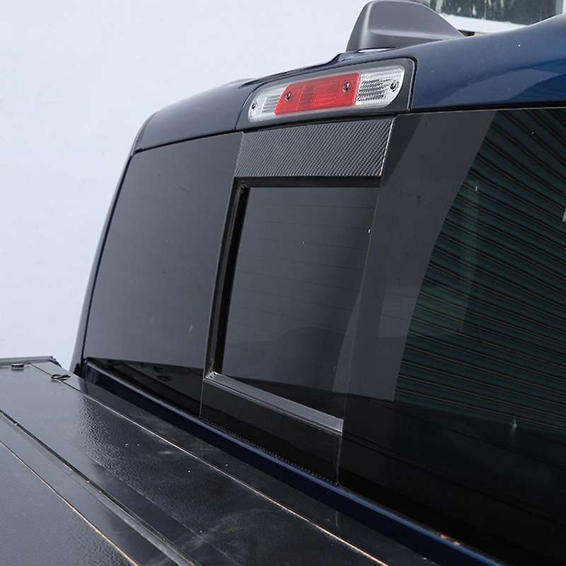 Car Rear Window Trim Panel for Dodge Ram 2018-2022, Carbon Fiber