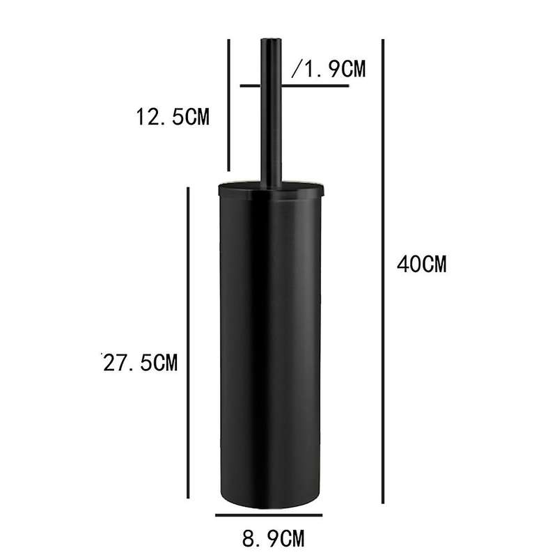 Stainless Steel Toilet Brush Set Household Cleaning Brush, Black