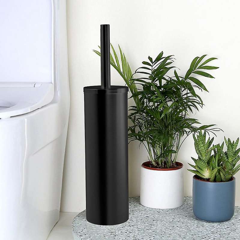 Stainless Steel Toilet Brush Set Household Cleaning Brush, Black