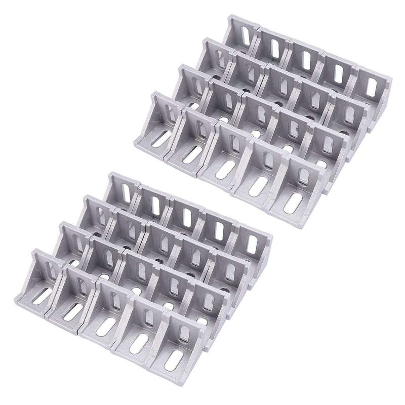 40pcs 4040 Aluminum Corner Brackets 40 X 35 Connector Fastene