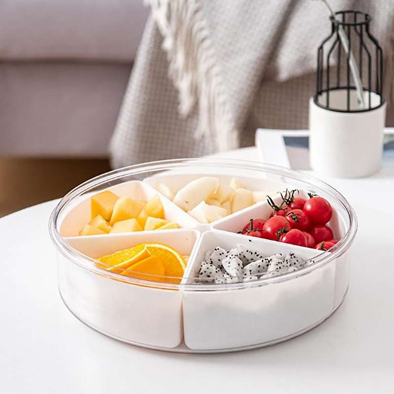 Sub Format Fridge Organizer for Kitchen White Plastic Storage Jars L