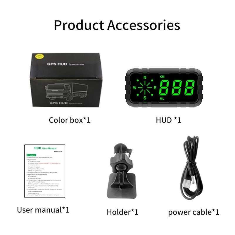 Head-up Display Gps Speedometer Speed Odometer Mileage Hud Display