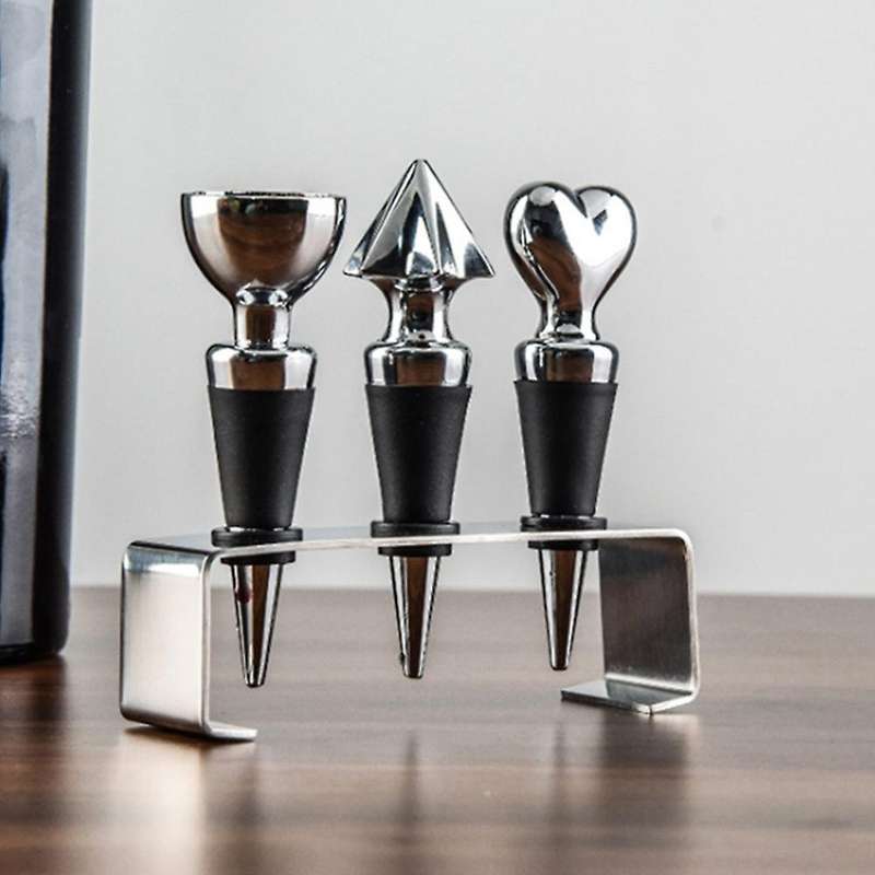 3pcs Zinc Alloy Wine Stopper Creative Red Wine Wine Bottle Stopper