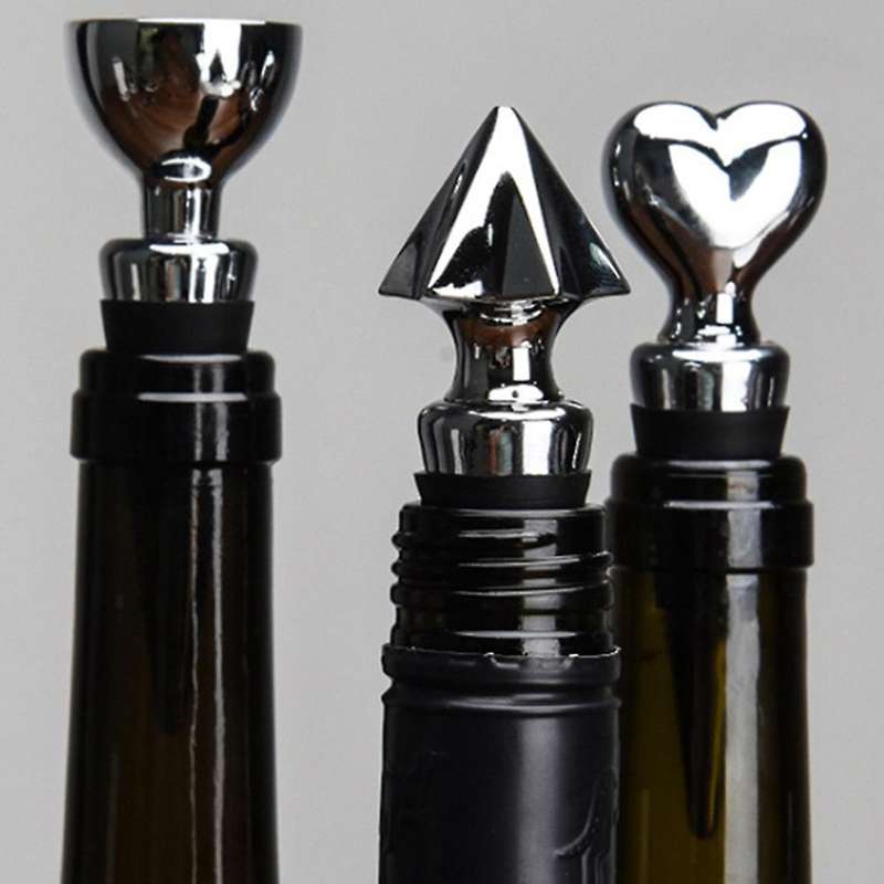 3pcs Zinc Alloy Wine Stopper Creative Red Wine Wine Bottle Stopper