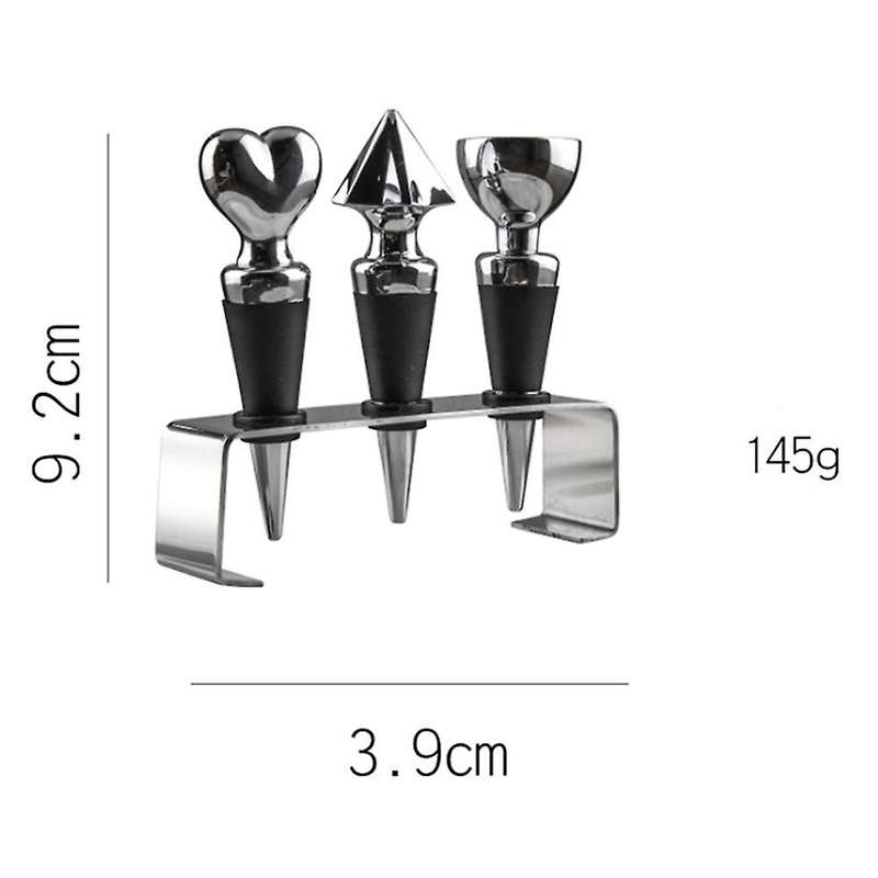 3pcs Zinc Alloy Wine Stopper Creative Red Wine Wine Bottle Stopper