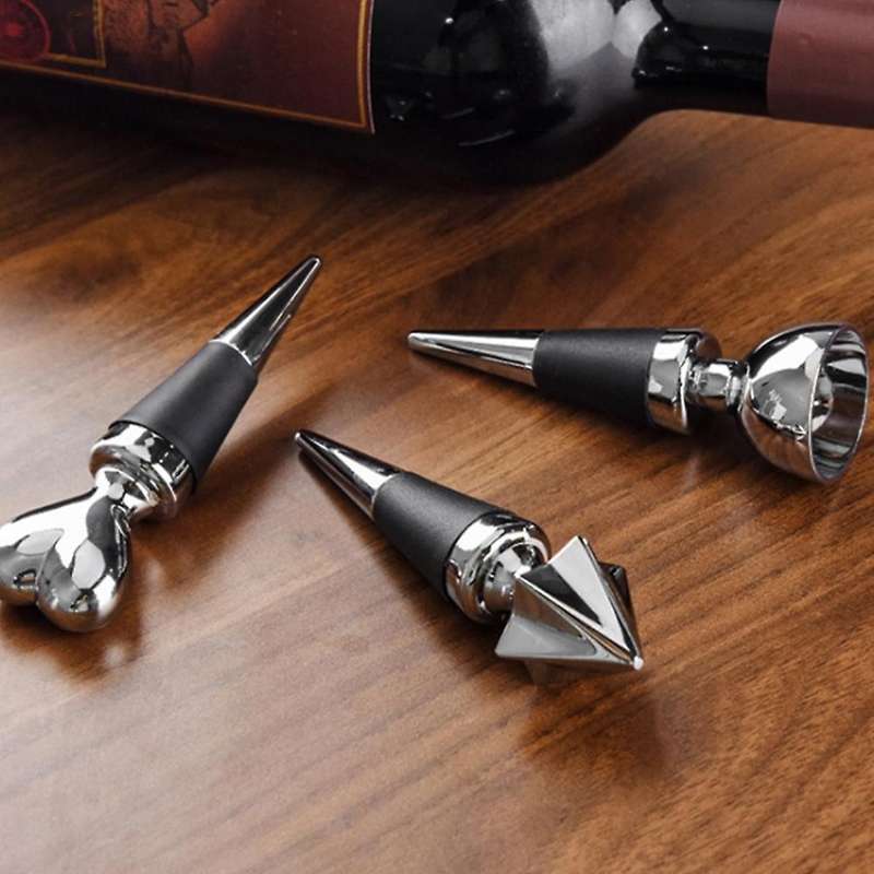 3pcs Zinc Alloy Wine Stopper Creative Red Wine Wine Bottle Stopper