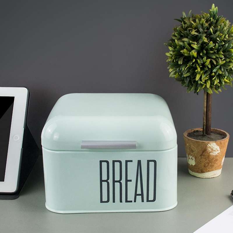 Countertop Metal Bread Box Bread Bin Storage Container(pink)