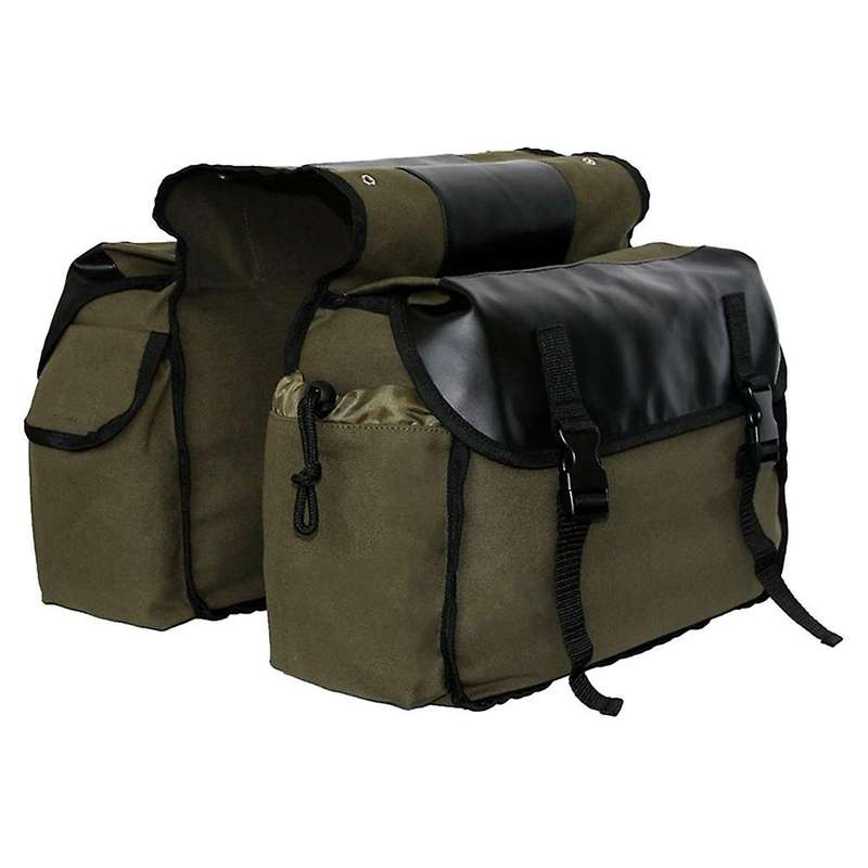 Bicycle Canvas Panniers Water-resistant Storage Bag,brown