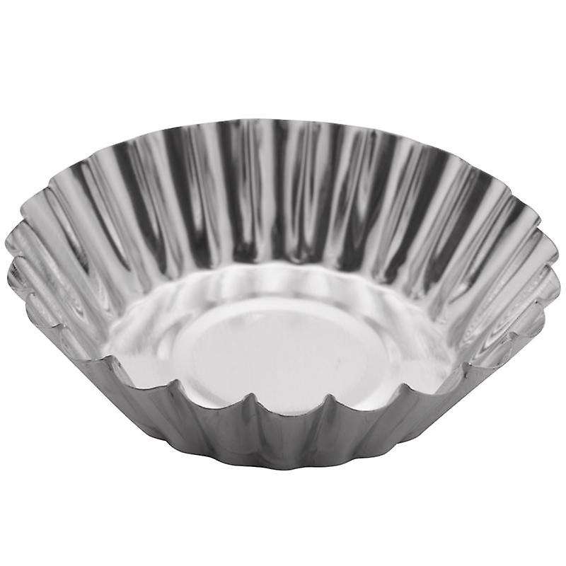 90 Pieces/lot Lovely Egg Tart Diy Baking Moulder (color: Silver)