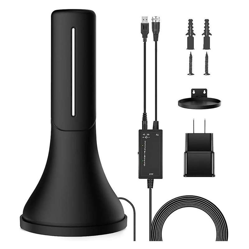 Amplified Hd Digital Tv Antenna,300 Miles Reception Antenna, Eu Plug