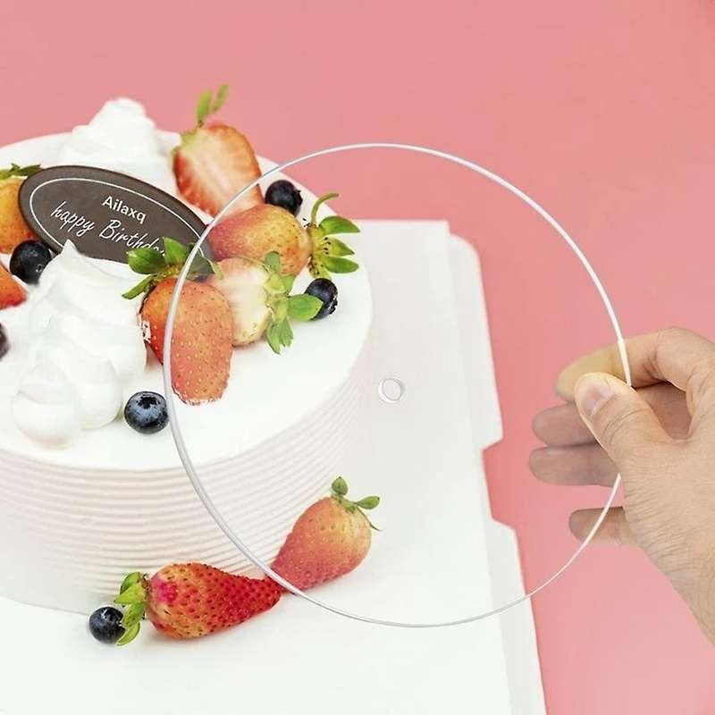 Transparent Acrylic Round Cake Pan Set Cream Cake Baking Craft Tool